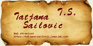 Tatjana Sailović vizit kartica